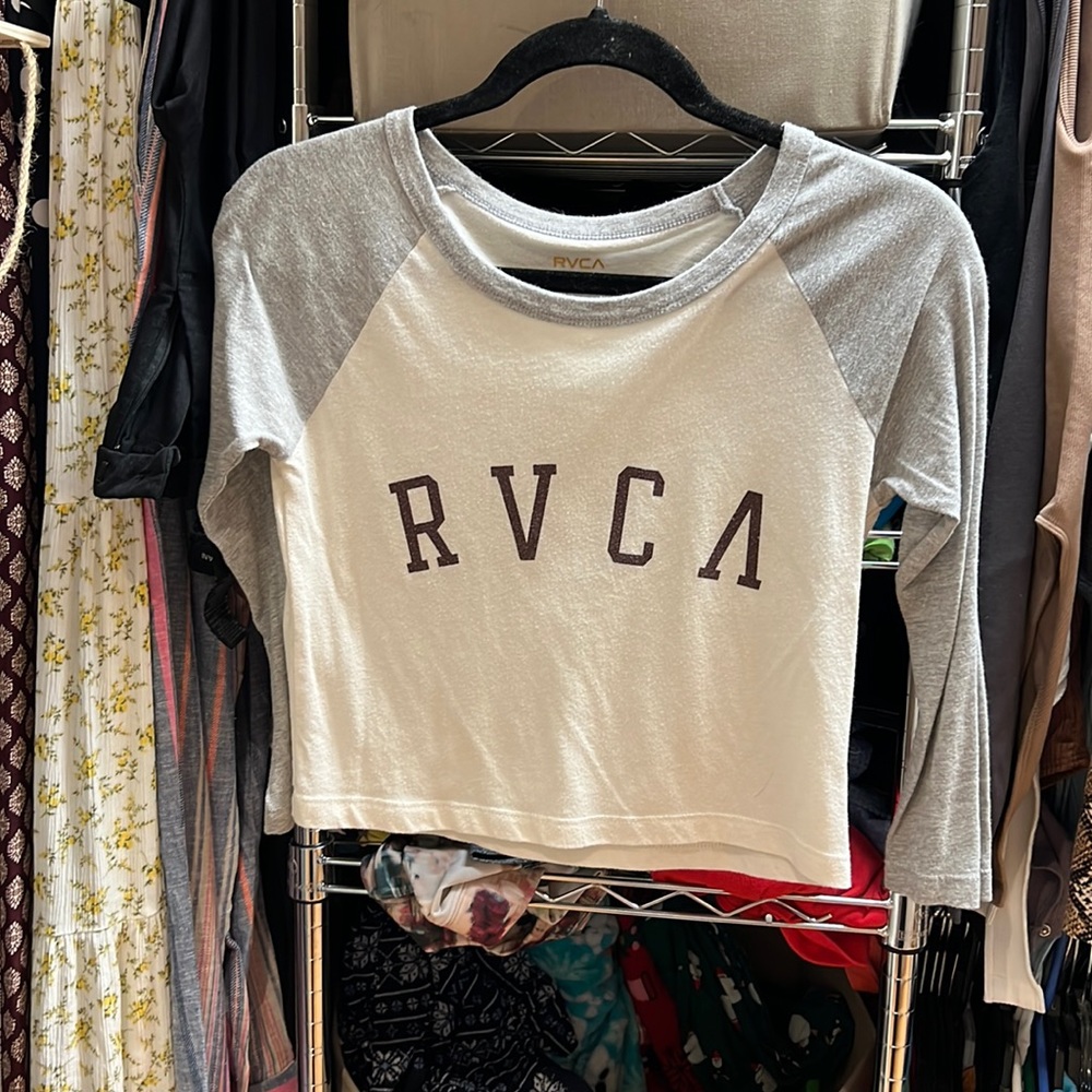rvca short, long sleeved shirt